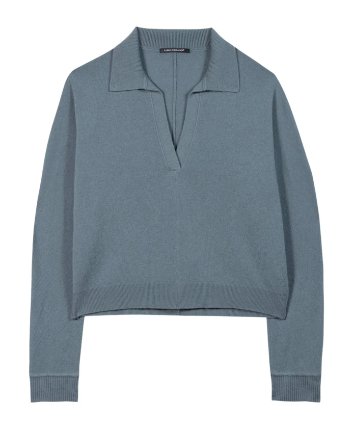 Повседневная вязаная рубашка-поло, смесь кашемира. Luisa Cerano, синий
Повседневная вязаная рубашка-поло, смесь кашемира. Luisa Cerano, синий