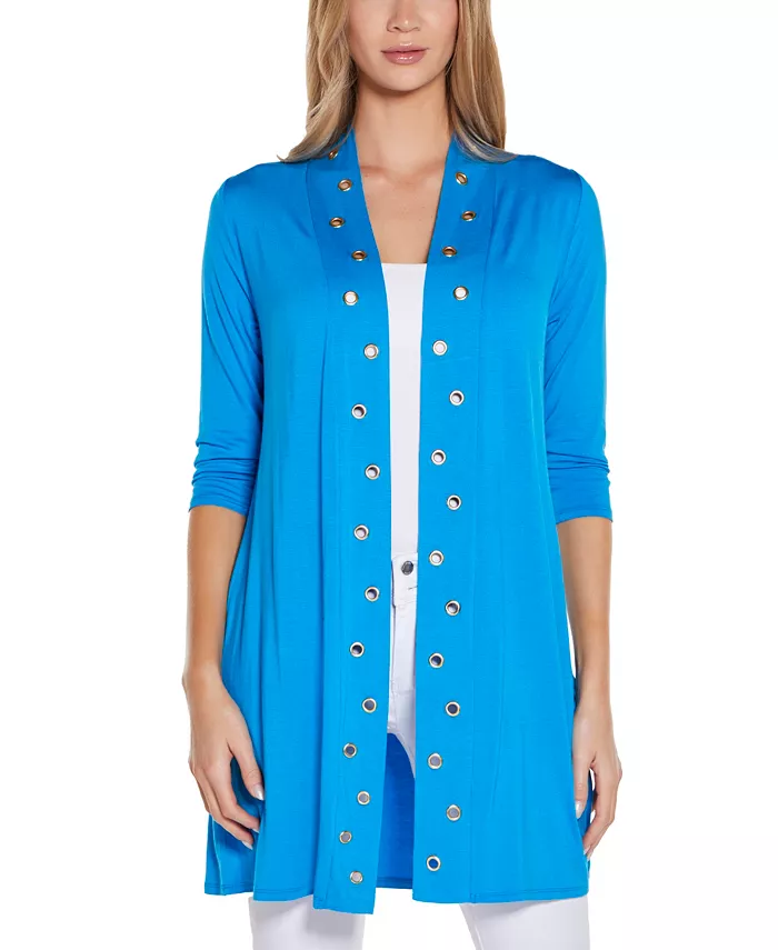 Женский кардиган-топ с открытой передней частью и отделкой люверсами Belldini, синий
Женский кардиган-топ с открытой передней частью и отделкой люверсами Belldini, синий