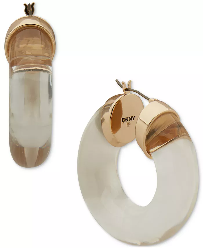 Объемные серьги-кольца из прозрачной или цветной смолы среднего размера DKNY, белый
Объемные серьги-кольца из прозрачной или цветной смолы среднего размера DKNY, белый