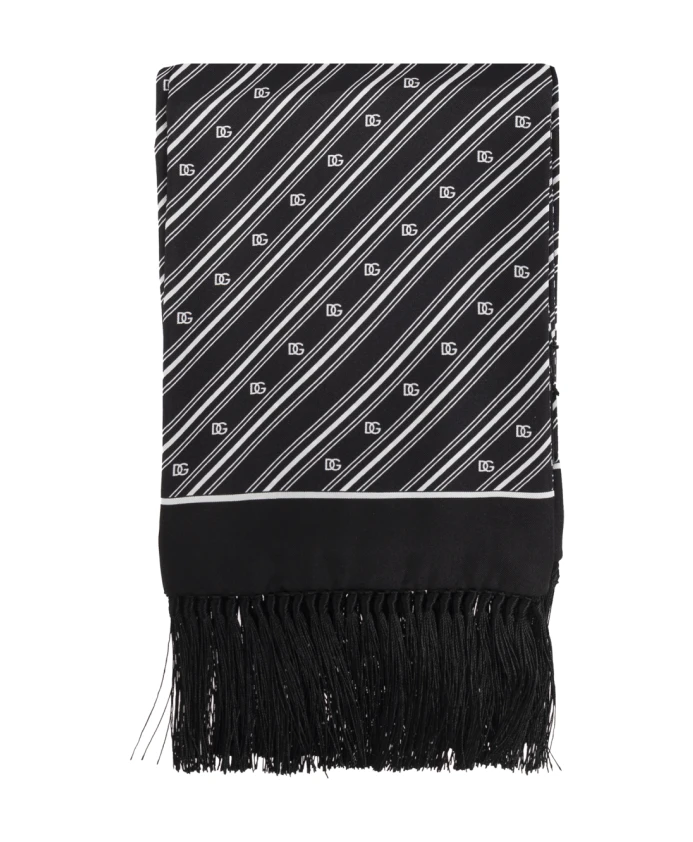 Шелковый шарф с бахромой Dolce & Gabbana, черный
Шелковый шарф с бахромой Dolce & Gabbana, черный