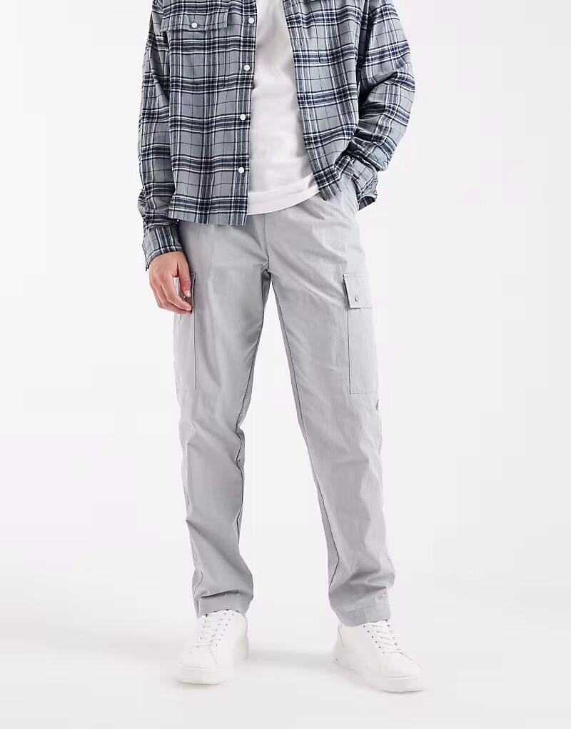 Зауженные брюки-карго серого цвета Asos Design
Зауженные брюки-карго серого цвета Asos Design