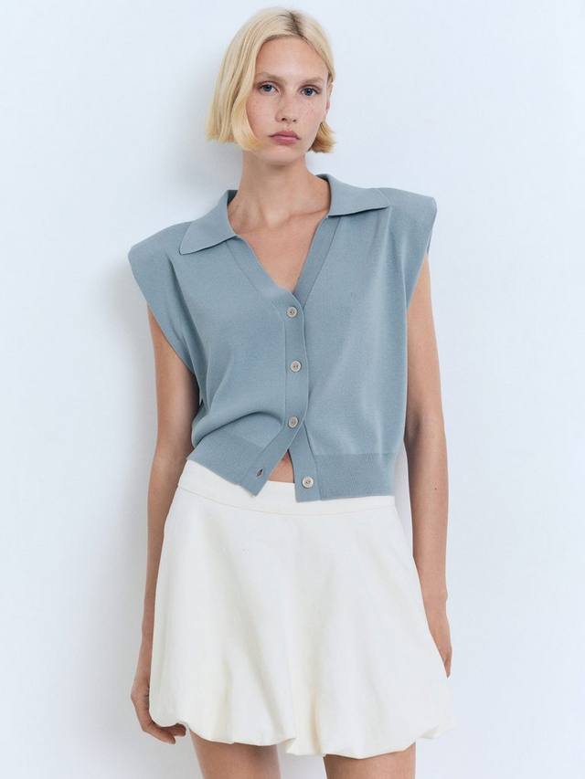 Susan-H укороченный безрукавный кардиган Mango
Susan-H укороченный безрукавный кардиган Mango