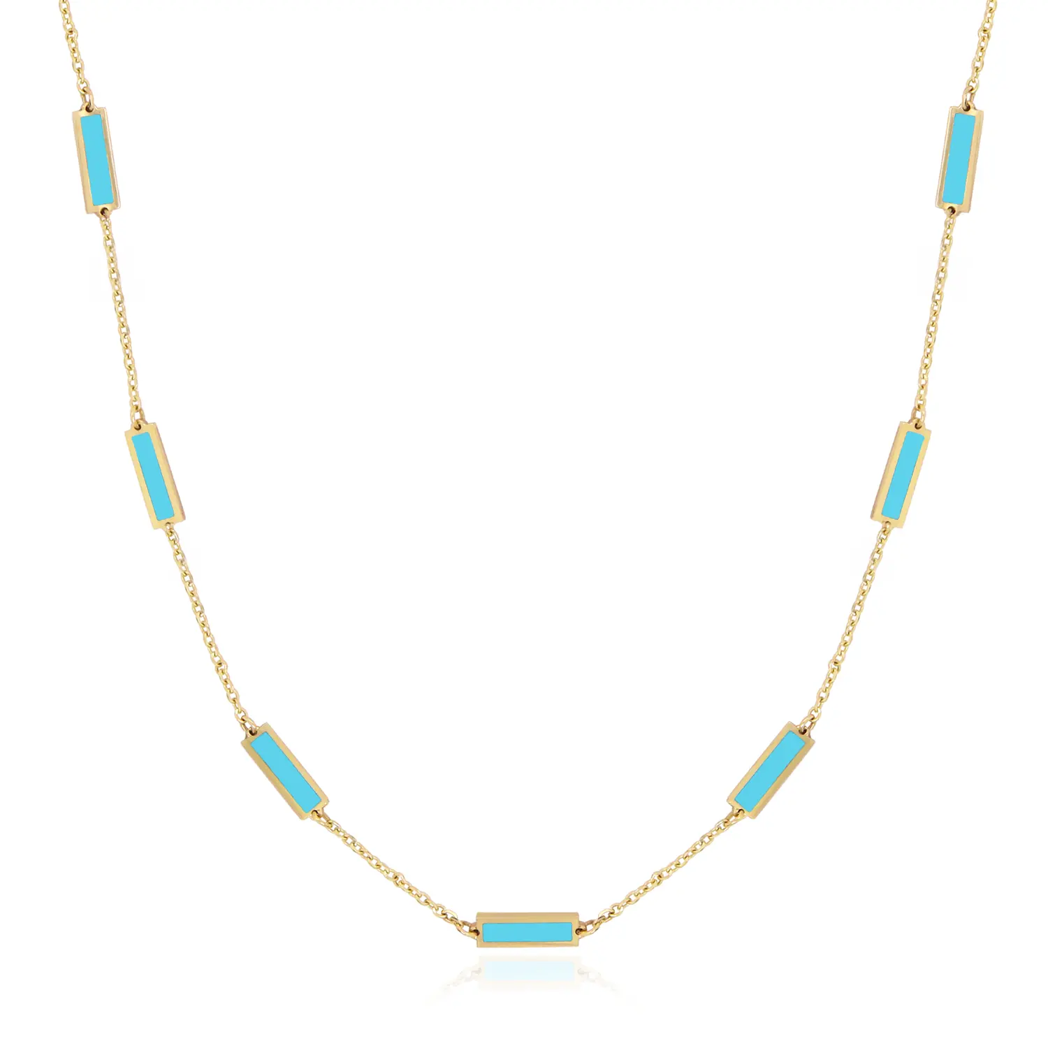 Ожерелье-цепочка с бирюзой The Lovery, бирюзовый
Ожерелье-цепочка с бирюзой The Lovery, бирюзовый