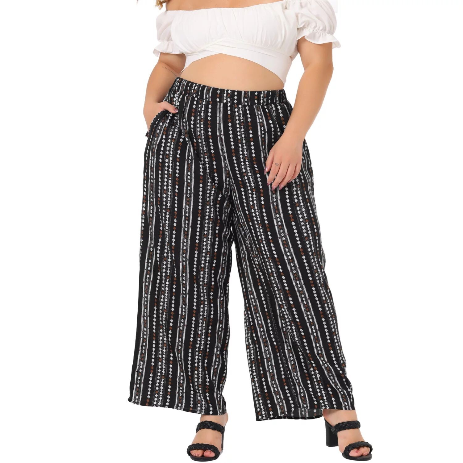 Женские брюки свободного покроя больших размеров с эластичной резинкой на талии в стиле бохо Agnes Orinda, коричневый
Женские брюки свободного покроя больших размеров с эластичной резинкой на талии в стиле бохо Agnes Orinda, коричневый