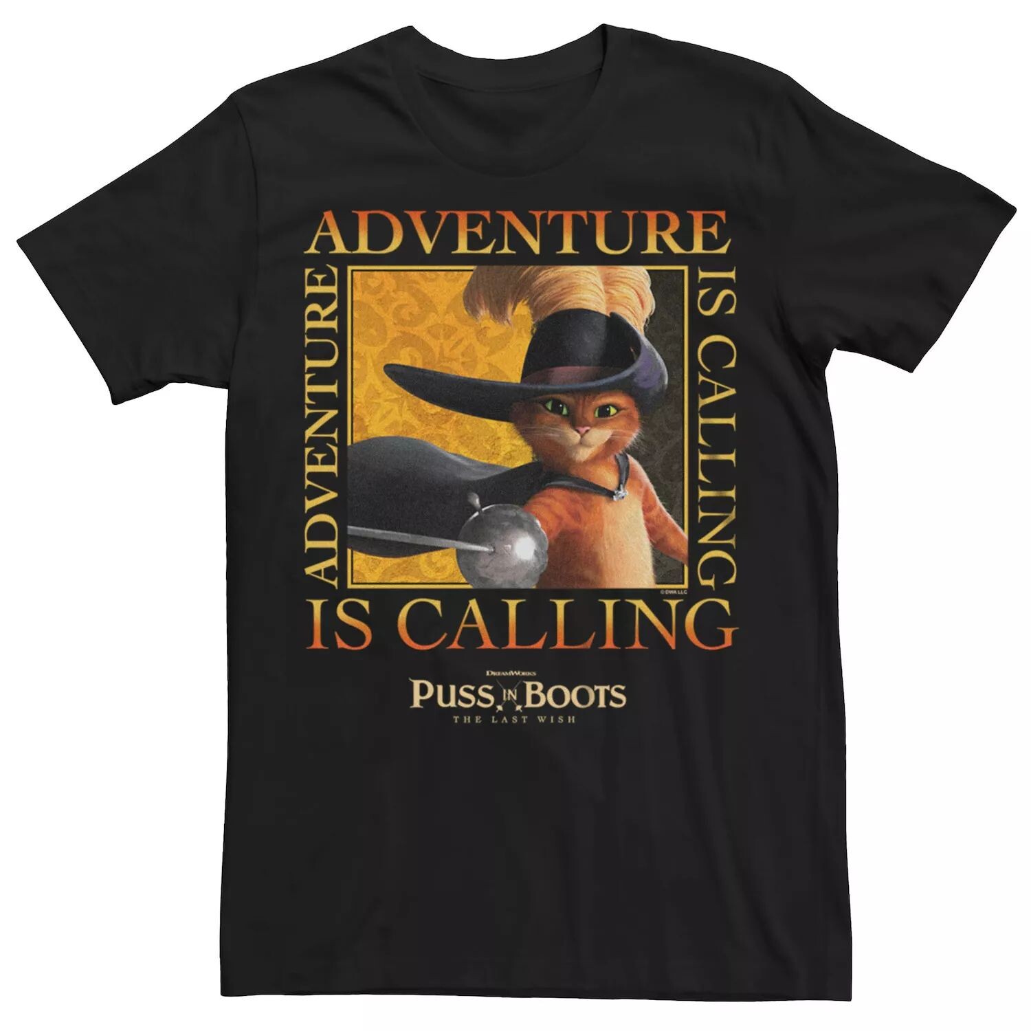 Мужская футболка «Кот в сапогах» Adventure Calling Licensed Character
Мужская футболка «Кот в сапогах» Adventure Calling Licensed Character