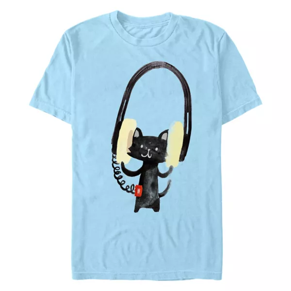 Мужская футболка с принтом кота в наушниках Licensed Character, голубой
Мужская футболка с принтом кота в наушниках Licensed Character, голубой
