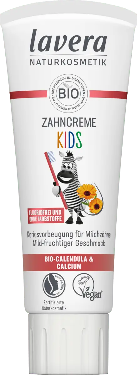 Зубная паста детская от 0 до 6 лет без фтора 75 мл lavera 
Зубная паста детская от 0 до 6 лет без фтора 75 мл lavera