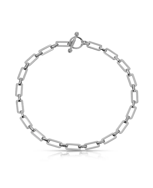 Золотая цепочка с плоским прямоугольником Ettika, silver
Золотая цепочка с плоским прямоугольником Ettika, silver