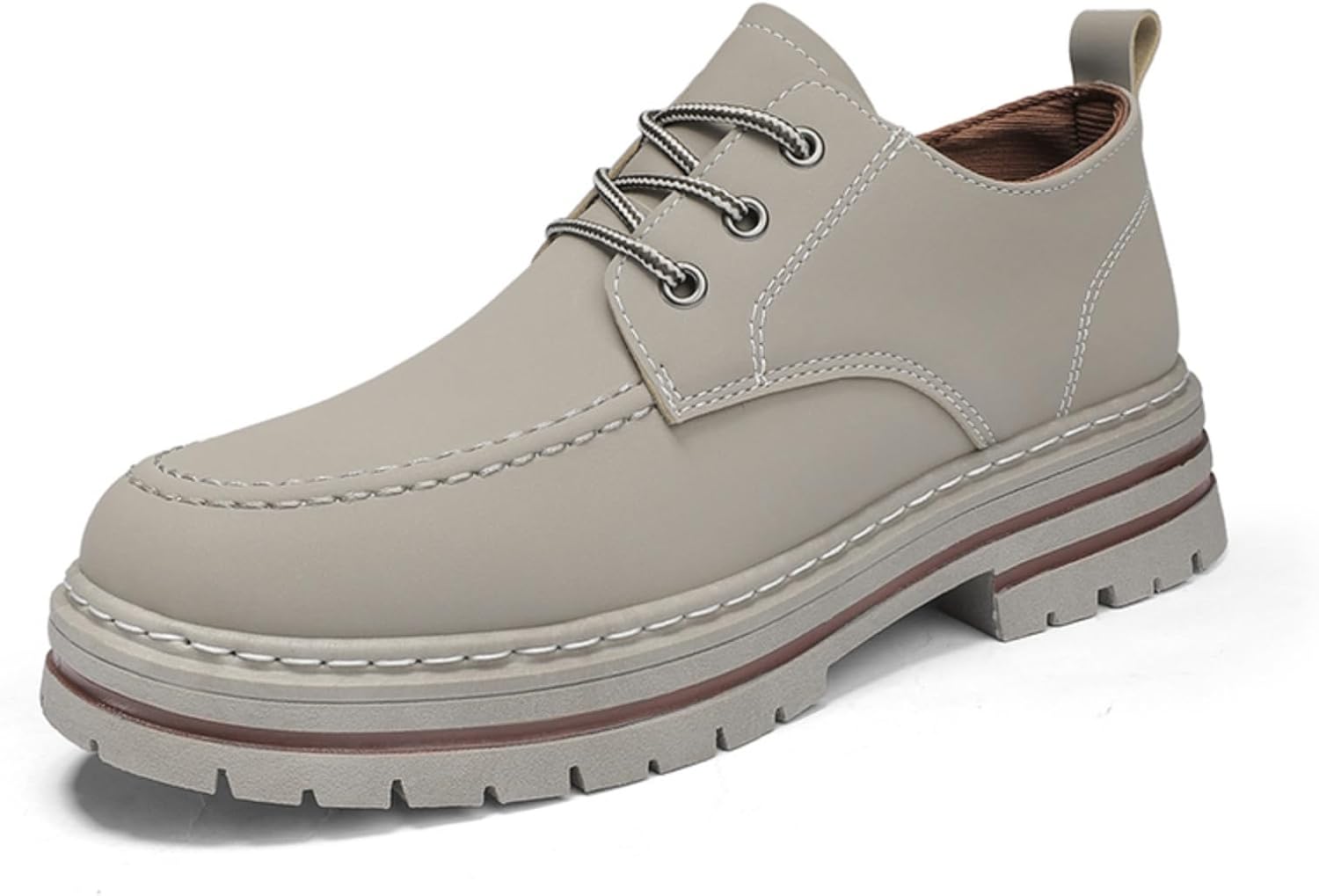 Мужские кожаные повседневные туфли оксфорды с шнуровкой и толстой амортизирующей противоскользящей подошвой для делового повседневного стиля, работы в офисе и прогулок на выходных Kelibasi, серый
Мужские кожаные повседневные туфли оксфорды с шнуровкой и толстой амортизирующей противоскользящей подошвой для делового повседневного стиля, работы в офисе и прогулок на выходных Kelibasi, серый