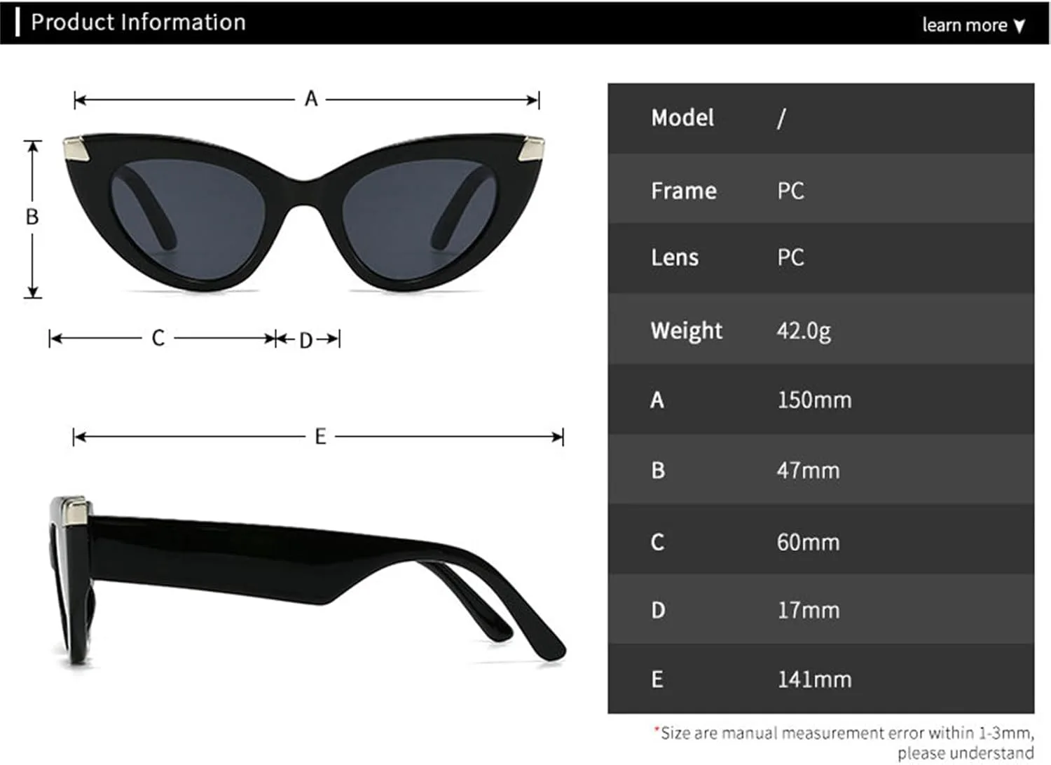 Солнцезащитные очки Willochra «Кошачий глаз» с металлическим декором для женщин, модные, классические, с защитой UV400, треугольная оправа, модель F27, Black
Солнцезащитные очки Willochra «Кошачий глаз» с металлическим декором для женщин, модные, классические, с защитой UV400, треугольная оправа, модель F27, Black