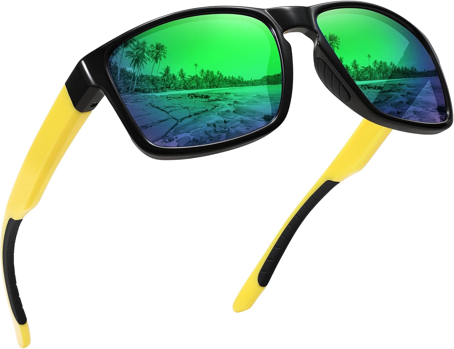 Спортивные поляризованные солнцезащитные очки для мужчин и женщин с защитой от УФ-излучения, небьющиеся, для вождения, бега, рыбалки, походов Ofwin, Black Yellow Frame/Green Mirror Lens
Спортивные поляризованные солнцезащитные очки для мужчин и женщин с защитой от УФ-излучения, небьющиеся, для вождения, бега, рыбалки, походов Ofwin, Black Yellow Frame/Green Mirror Lens