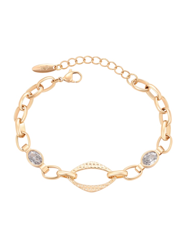 Faina Женский браслет-цепочка с кристаллами, розовое золото, белый
Faina Женский браслет-цепочка с кристаллами, розовое золото, белый