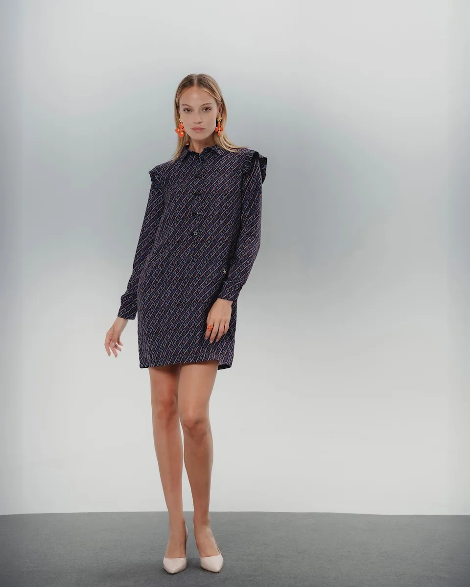 Короткое платье Джулия с геометрическим принтом Dolores Promesas, синий
Короткое платье Джулия с геометрическим принтом Dolores Promesas, синий