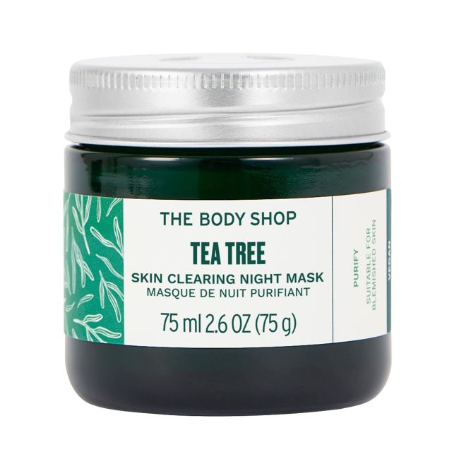 Ночная очищающая маска для лица с маслом чайного дерева The Body Shop, 75 мл 
Ночная очищающая маска для лица с маслом чайного дерева The Body Shop, 75 мл