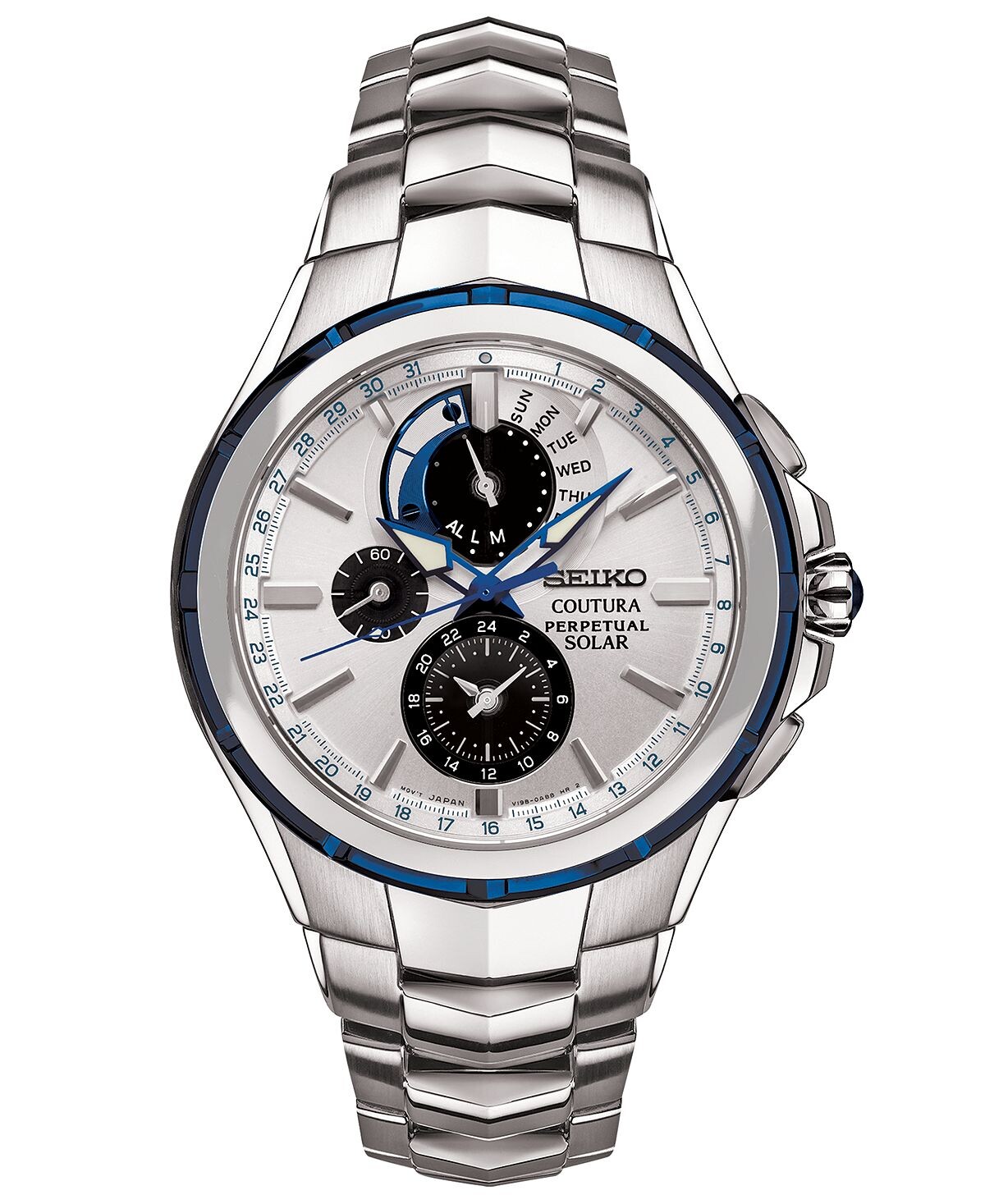 Мужские часы Solar Coutura с хронографом и браслетом из нержавеющей стали, 44 мм Seiko
Мужские часы Solar Coutura с хронографом и браслетом из нержавеющей стали, 44 мм Seiko