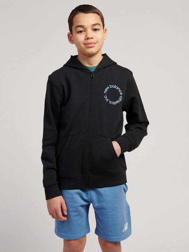 Детская хлопковая худи с молнией New Balance, Caviar
Детская хлопковая худи с молнией New Balance, Caviar
