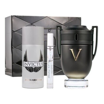 Invictus Victory Set Парфюмированная вода 100 мл + Дезодорант-спрей 150 мл + Invictus Mg 10 мл, Paco Rabanne
Invictus Victory Set Парфюмированная вода 100 мл + Дезодорант-спрей 150 мл + Invictus Mg 10 мл, Paco Rabanne