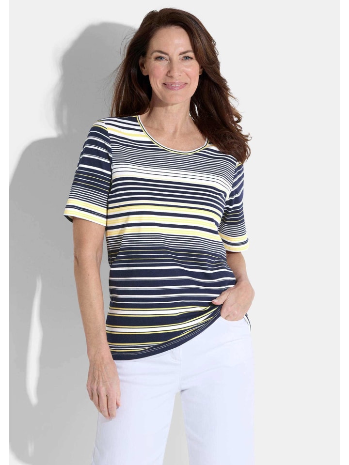 GOLDNER Короткий размер: Футболка желтого / темно-синего / белого цвета / с узором, Синий, GOLDNER Короткий размер: Футболка желтого / темно-синего / белого цвета / с узором
GOLDNER Короткий размер: Футболка желтого / темно-синего / белого цвета / с узором, Синий, GOLDNER Короткий размер: Футболка желтого / темно-синего / белого цвета / с узором