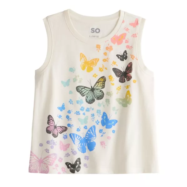 Майка свободного кроя с принтом для девочек 6-20 лет, стандартного и большого размера So, цвет rainbow butterflies
Майка свободного кроя с принтом для девочек 6-20 лет, стандартного и большого размера So, цвет rainbow butterflies