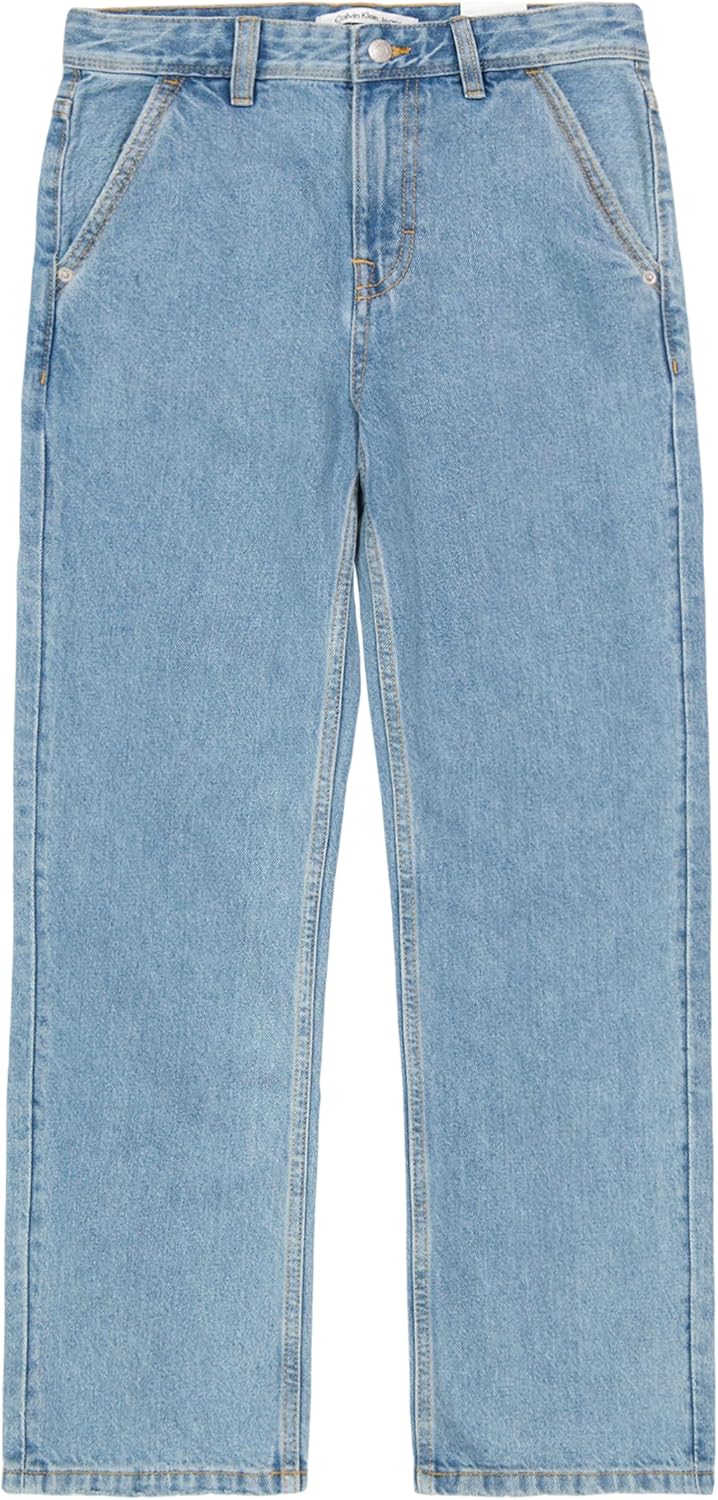 Джинсы Calvin Klein Jeans для мальчиков, практичные, с четырьмя карманами и застежкой-молнией, Y2K Stone
Джинсы Calvin Klein Jeans для мальчиков, практичные, с четырьмя карманами и застежкой-молнией, Y2K Stone