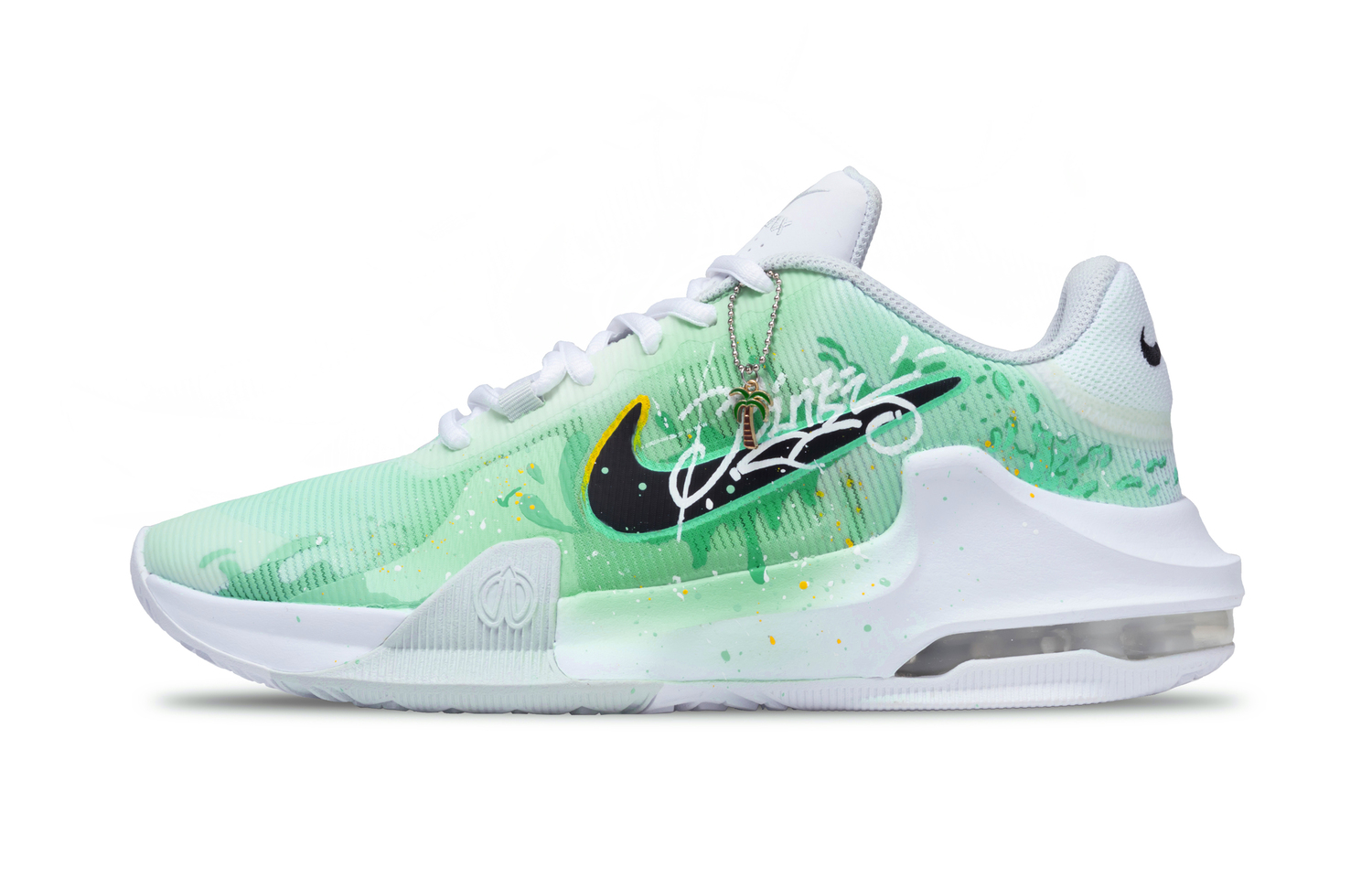 Nike Кроссовки баскетбольные мужские Air Max Impact 4 Emerald Pumice Island низкие, противоскользящие, износостойкие, бело-зеленые
Nike Кроссовки баскетбольные мужские Air Max Impact 4 Emerald Pumice Island низкие, противоскользящие, износостойкие, бело-зеленые