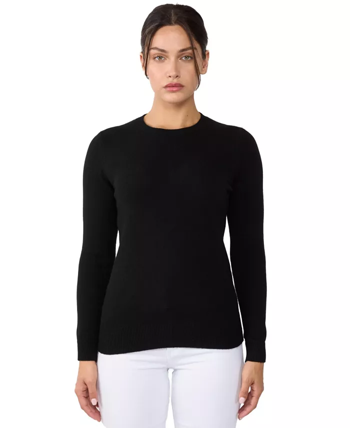 Женский трехслойный кашемировый свитер с круглым вырезом JENNIE LIU, черный
Женский трехслойный кашемировый свитер с круглым вырезом JENNIE LIU, черный