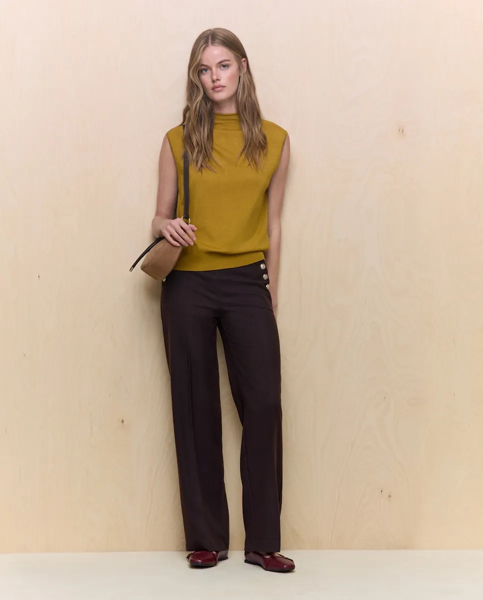 Женские однотонные брюки Easy Wear, коричневый
Женские однотонные брюки Easy Wear, коричневый