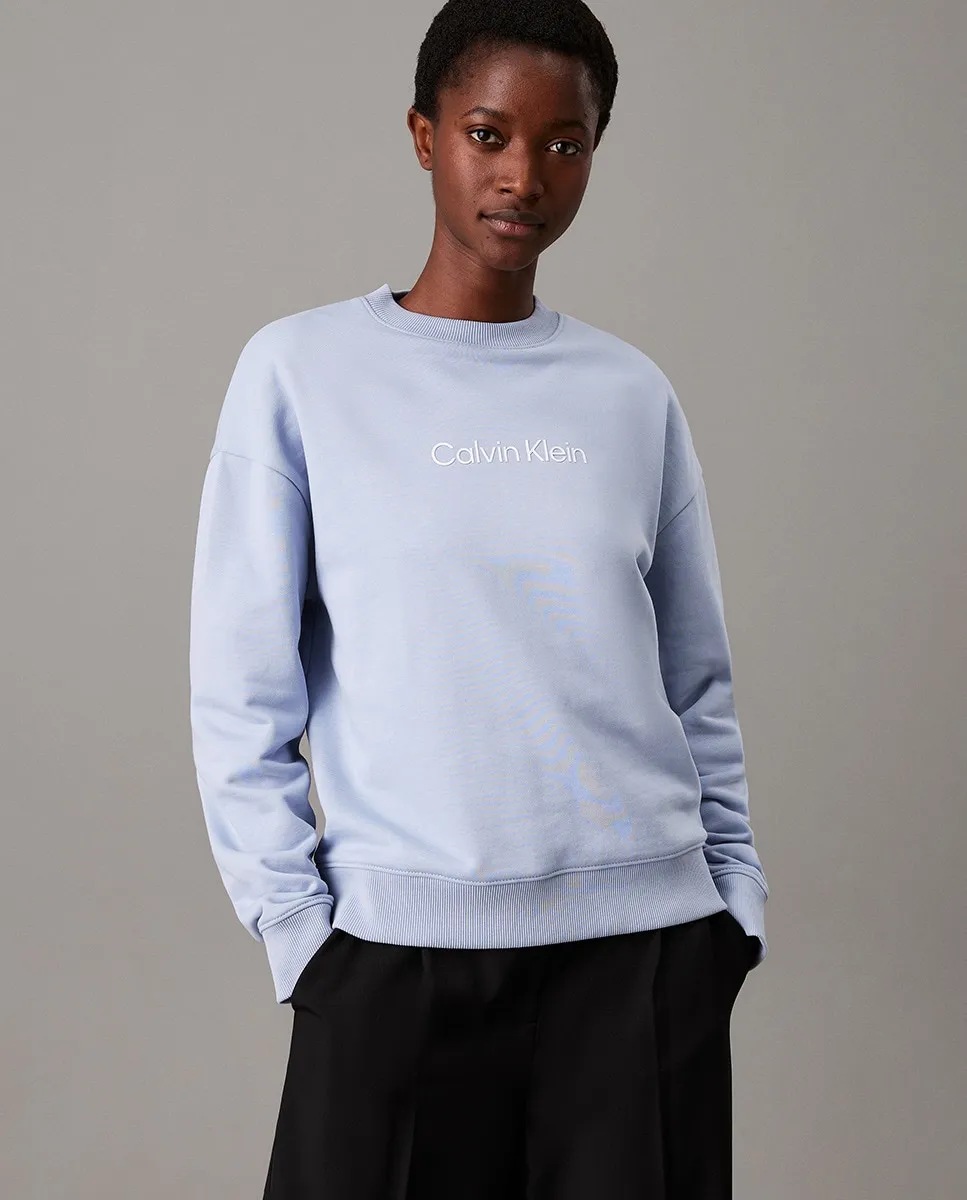 Женская толстовка с логотипом героя Calvin Klein, голубой 
Женская толстовка с логотипом героя Calvin Klein, голубой