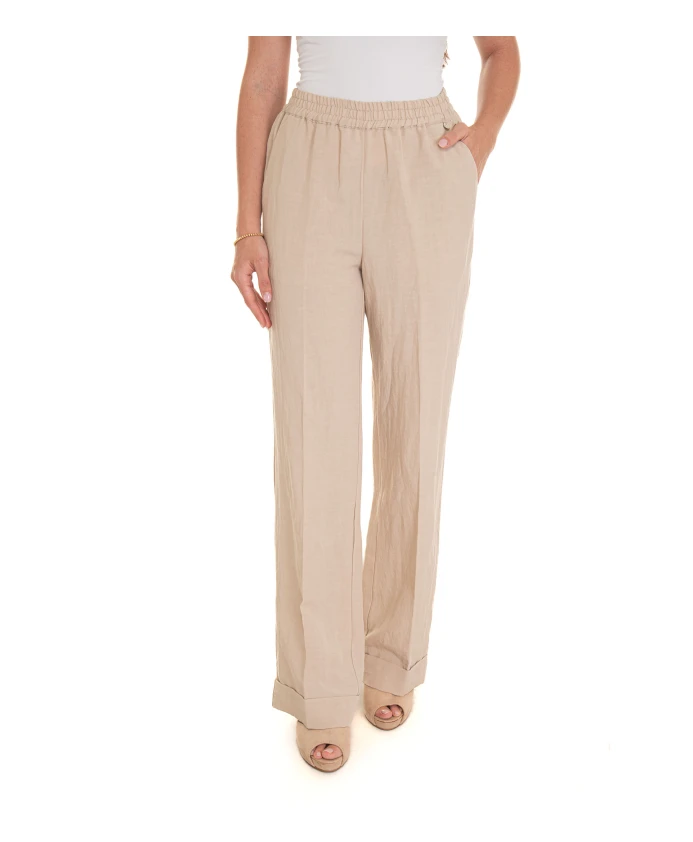 Льняные брюки с эластичным поясом Liu Jo, бежевый
Льняные брюки с эластичным поясом Liu Jo, бежевый