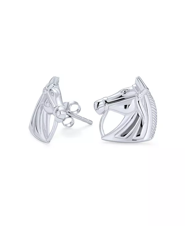 Серьги-Гвоздики в виде головы лошади, чистокровной верховой лошади, ожерелье из стерлингового серебра Bling Jewelry, silver
Серьги-Гвоздики в виде головы лошади, чистокровной верховой лошади, ожерелье из стерлингового серебра Bling Jewelry, silver