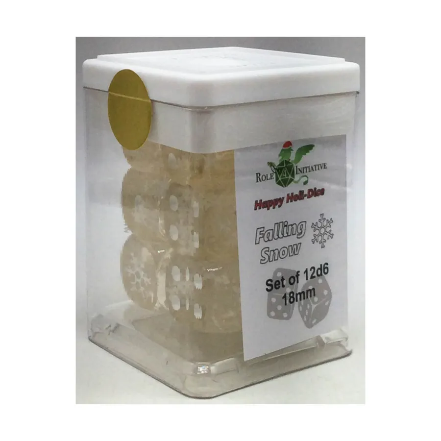 d6 18 мм «Падающий снег» белого цвета (12), Game Dice - Happy Holi-Dice
d6 18 мм «Падающий снег» белого цвета (12), Game Dice - Happy Holi-Dice