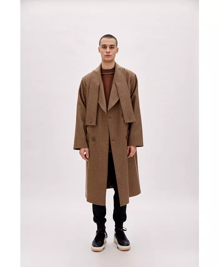 Мужское длинное пальто из шерсти PCFG, коричневый
Мужское длинное пальто из шерсти PCFG, коричневый