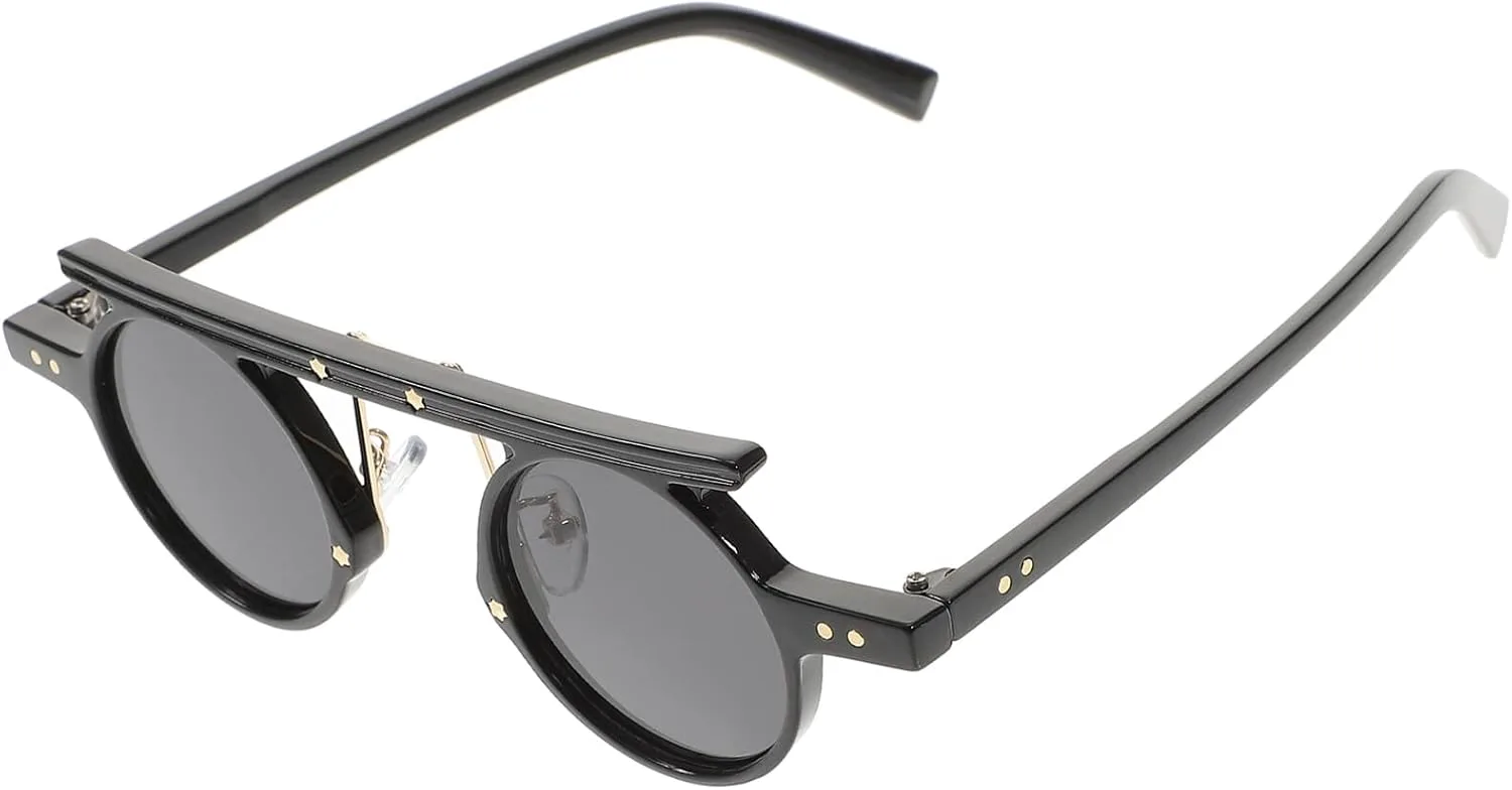 Солнцезащитные очки TEHAUX в винтажной круглой оправе для мужчин и женщин в стиле ретро-панк, черная оправа, серые линзы, летняя защита от УФ-излучения, Black
Солнцезащитные очки TEHAUX в винтажной круглой оправе для мужчин и женщин в стиле ретро-панк, черная оправа, серые линзы, летняя защита от УФ-излучения, Black