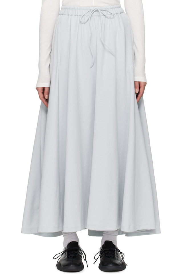 Юбка макси с тремя полосками track Y-3, серый 
Юбка макси с тремя полосками track Y-3, серый