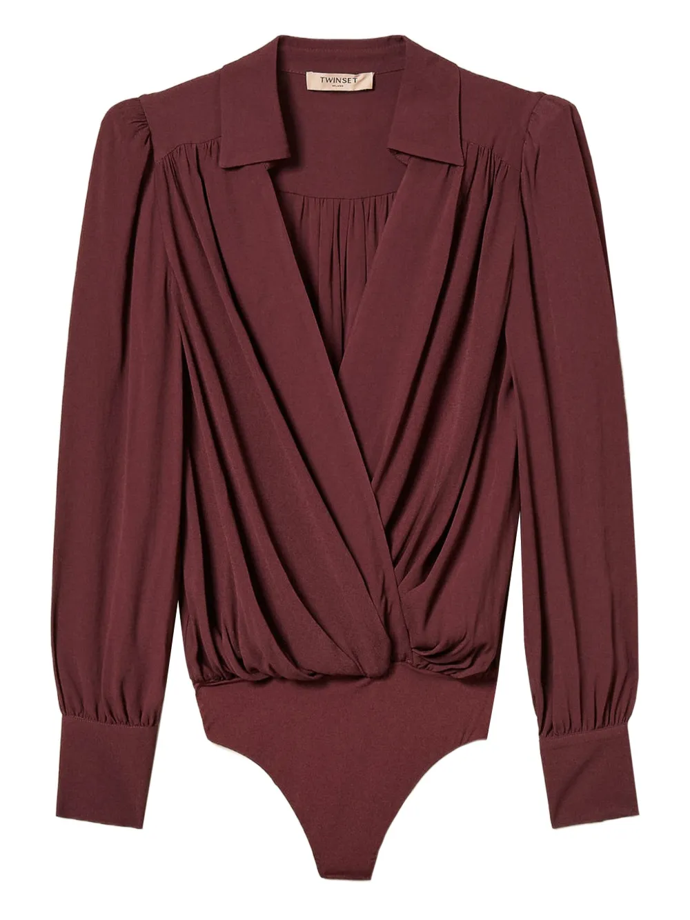Боди с объемными рукавами и запахом TWINSET, красный
Боди с объемными рукавами и запахом TWINSET, красный