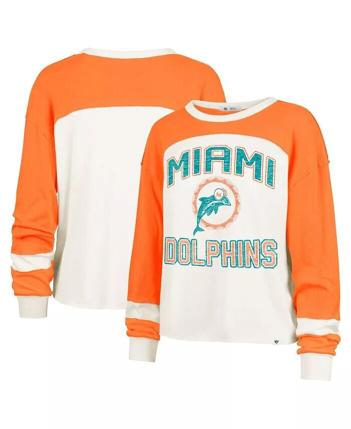 Женский кремовый укороченный топ Miami Dolphins Double Header Curve Raglan с длинными рукавами '47 Brand
Женский кремовый укороченный топ Miami Dolphins Double Header Curve Raglan с длинными рукавами '47 Brand