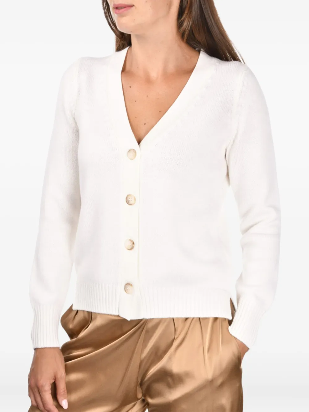 Кардиган с V-образным вырезом и пуговицами Gran Sasso, белый
Кардиган с V-образным вырезом и пуговицами Gran Sasso, белый