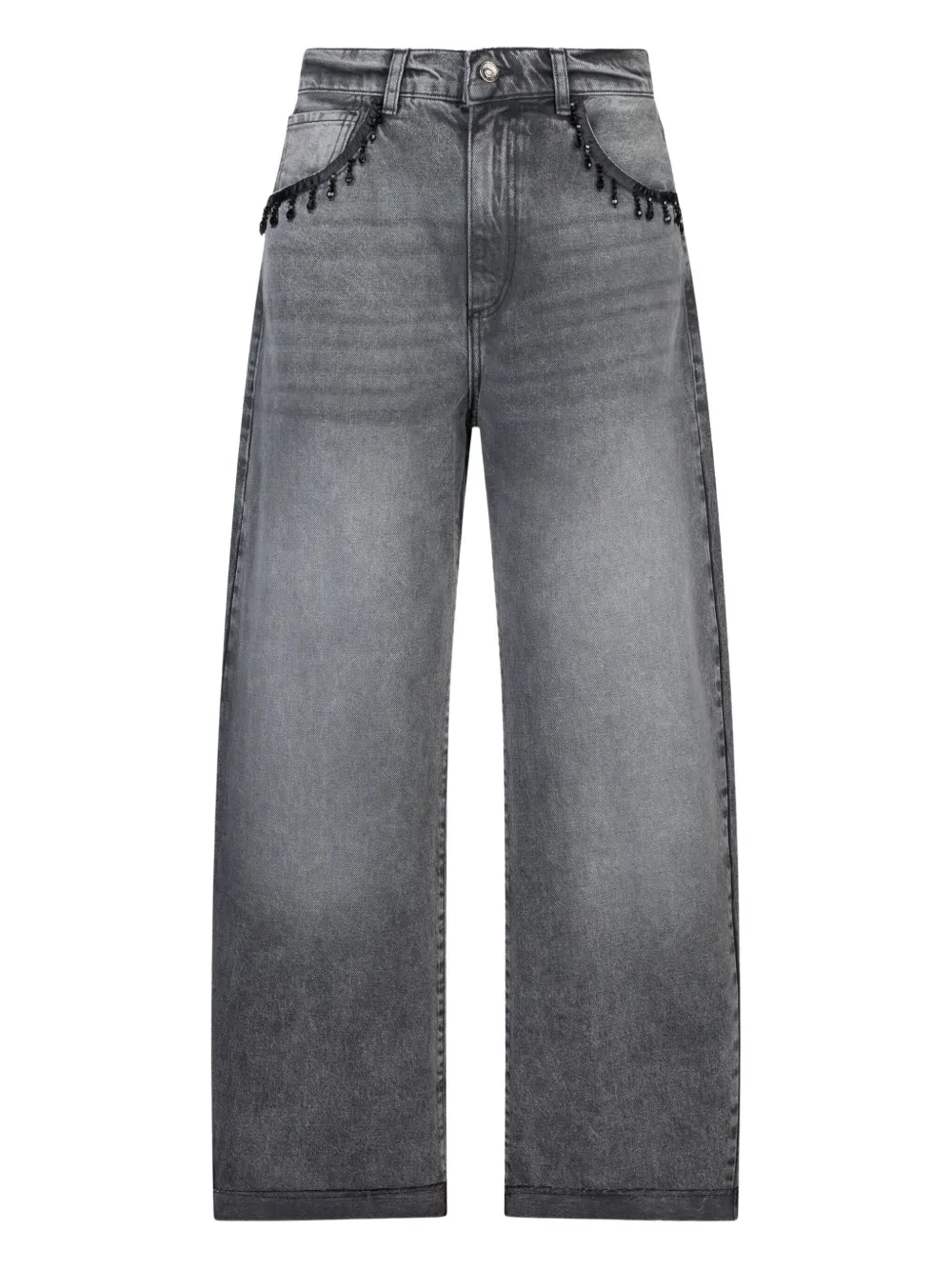 Джинсы с украшением из кристаллов LIU JO, черный 
Джинсы с украшением из кристаллов LIU JO, черный