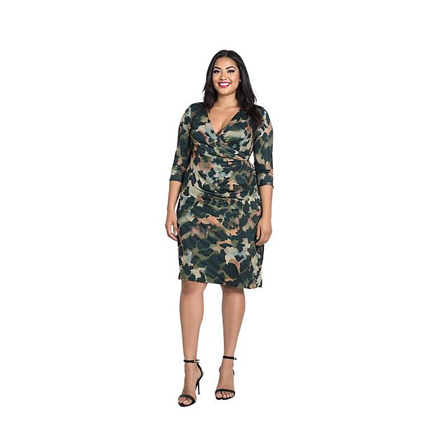 Платье с рукавом три четверти и запахом, Plus size 24Seven Comfort Apparel, Green Multi
Платье с рукавом три четверти и запахом, Plus size 24Seven Comfort Apparel, Green Multi