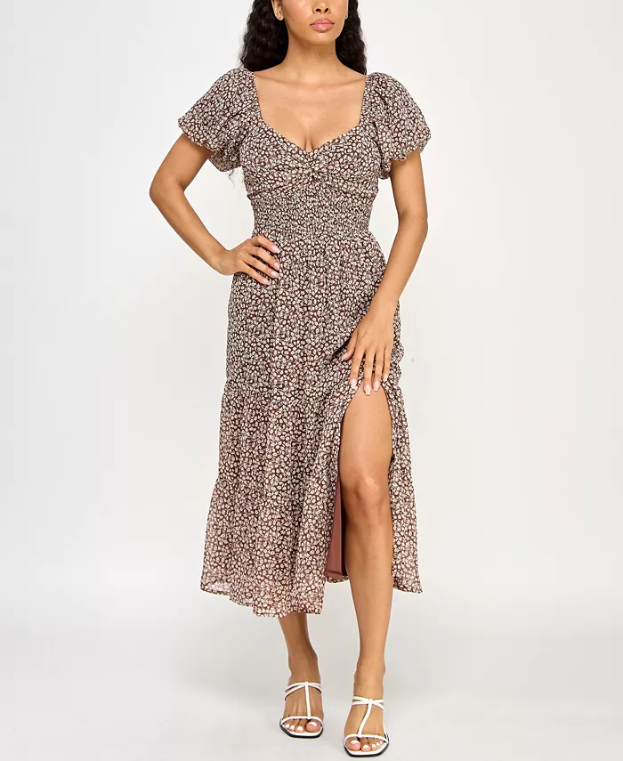 Женское миди-платье с принтом, пышными рукавами и вырезом "сердечко" Trixxi, коричневый
Женское миди-платье с принтом, пышными рукавами и вырезом "сердечко" Trixxi, коричневый