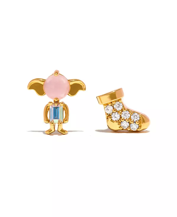 Позолоченные серьги-гвоздики с кристаллами Добби из Гарри Поттера в подарок Girls Crew, gold
Позолоченные серьги-гвоздики с кристаллами Добби из Гарри Поттера в подарок Girls Crew, gold