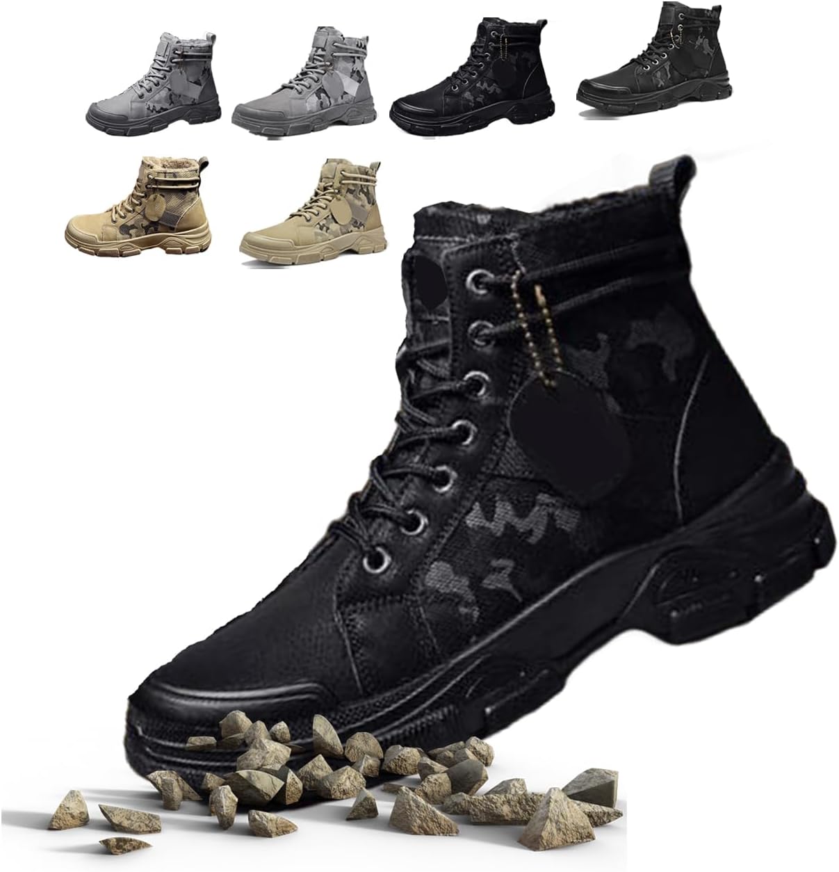 Мужские стильные тактические высокие ботинки на шнуровке, дышащие, удобные, с противоскользящей подошвой и утепленной меховой подкладкой для прогулок на свежем воздухе, походов, альпинизма, осени и зимы Generic, черный
Мужские стильные тактические высокие ботинки на шнуровке, дышащие, удобные, с противоскользящей подошвой и утепленной меховой подкладкой для прогулок на свежем воздухе, походов, альпинизма, осени и зимы Generic, черный
