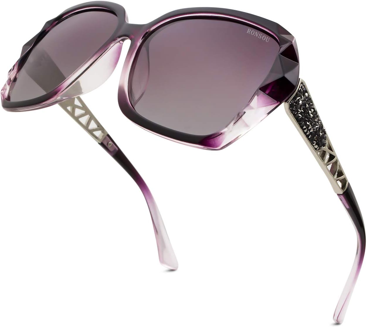 RONSOU Модные солнцезащитные очки для женщин, увеличенного размера, поляризованные, с защитой от УФ-излучения, винтажные классические солнцезащитные очки для женщин, Purple Frame Purple Lens
RONSOU Модные солнцезащитные очки для женщин, увеличенного размера, поляризованные, с защитой от УФ-излучения, винтажные классические солнцезащитные очки для женщин, Purple Frame Purple Lens