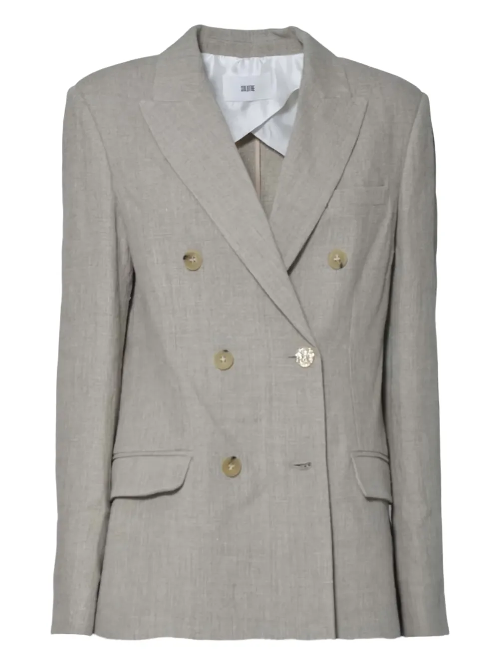 Двубортный льняной пиджак SOLOTRE, нейтральный
Двубортный льняной пиджак SOLOTRE, нейтральный
