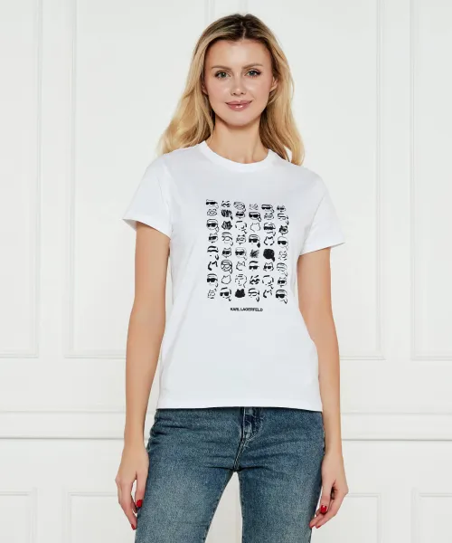 Футболка с сезонным логотипом Ikon Regular fit Karl Lagerfeld, белый 
Футболка с сезонным логотипом Ikon Regular fit Karl Lagerfeld, белый