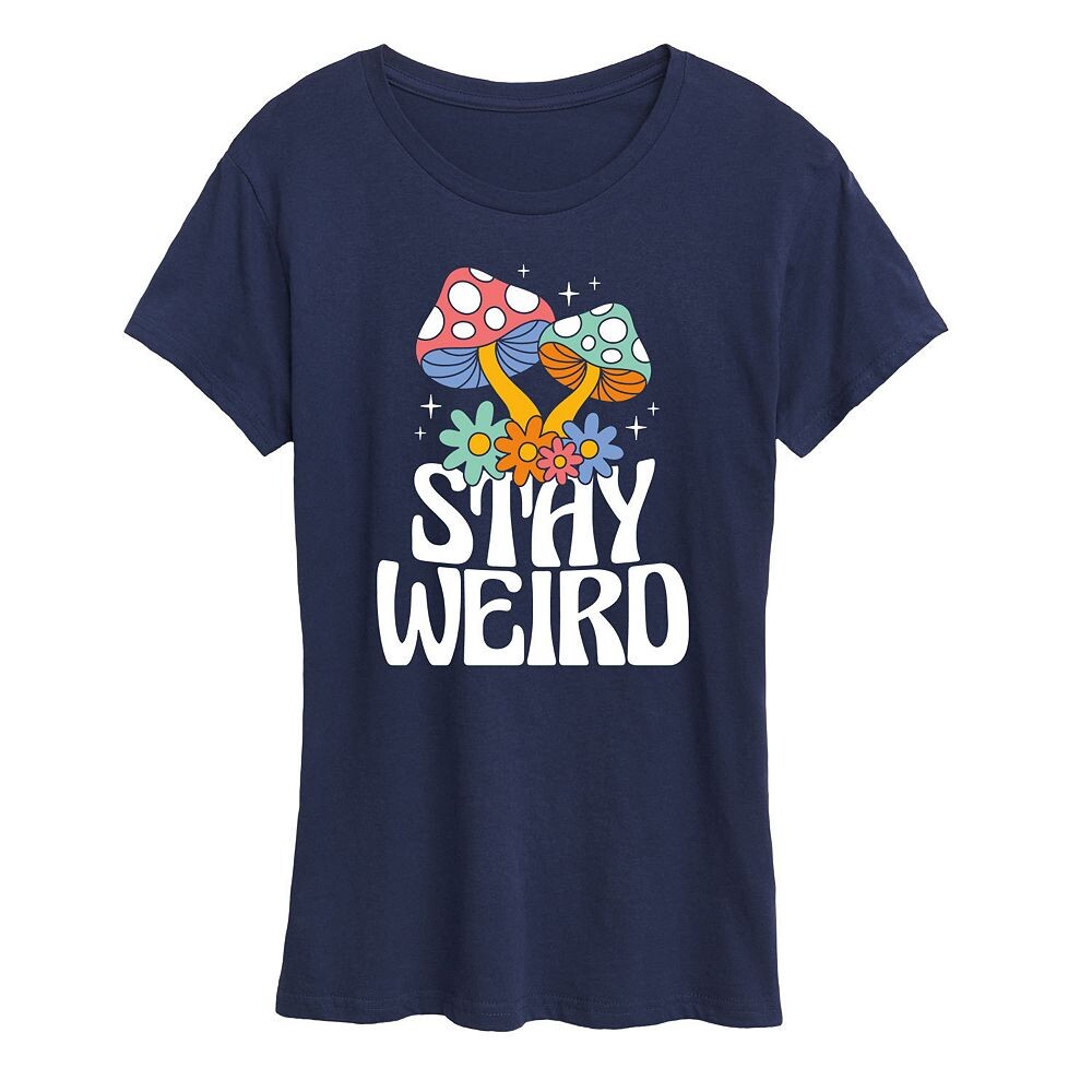 Женская футболка Stay Weird с рисунком грибов Licensed Character, темно-синий
Женская футболка Stay Weird с рисунком грибов Licensed Character, темно-синий