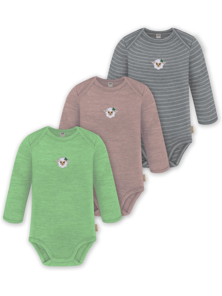 Normani Outdoor Sports Комплект из 3 детских боди с длинными рукавами из мериносовой шерсти, цвет Окленд, серый/розовый/зеленый
Normani Outdoor Sports Комплект из 3 детских боди с длинными рукавами из мериносовой шерсти, цвет Окленд, серый/розовый/зеленый