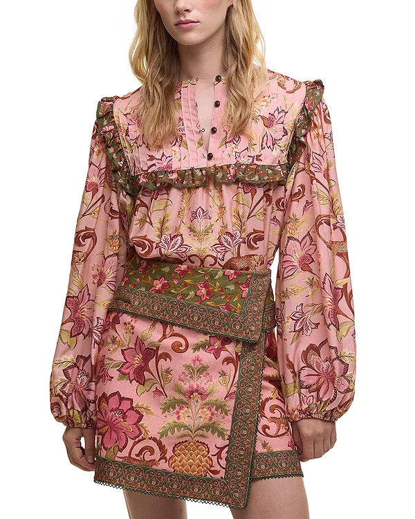 Блузка с цветочным принтом и рукавами-блузонами Barbour, розовый
Блузка с цветочным принтом и рукавами-блузонами Barbour, розовый