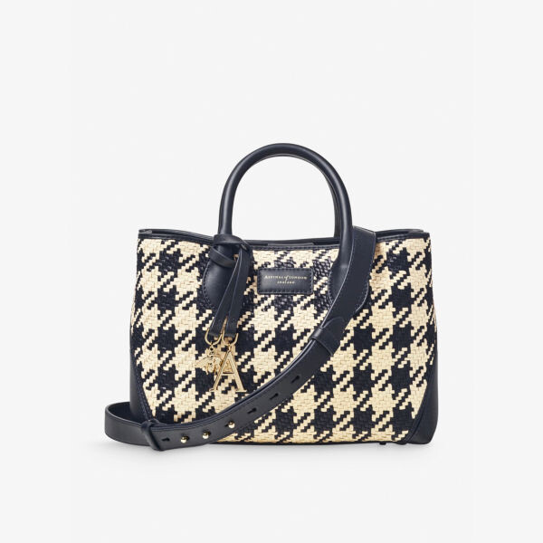 Кожаная сумка-тоут London с узором "гусиные лапки" Aspinal Of London, темно-синий
Кожаная сумка-тоут London с узором "гусиные лапки" Aspinal Of London, темно-синий