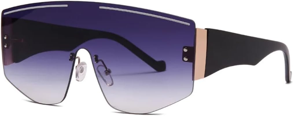 Модные безободковые солнцезащитные очки большого размера для женщин, с заклепками, для мужчин, винтажные большие солнцезащитные очки с защитой от УФ-излучения UV400 TKKTLLT, C3
Модные безободковые солнцезащитные очки большого размера для женщин, с заклепками, для мужчин, винтажные большие солнцезащитные очки с защитой от УФ-излучения UV400 TKKTLLT, C3